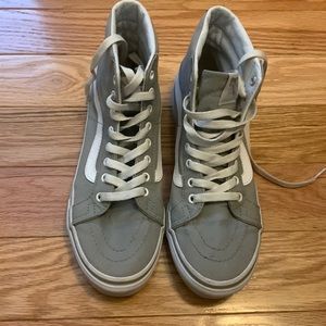 Grey high top vans